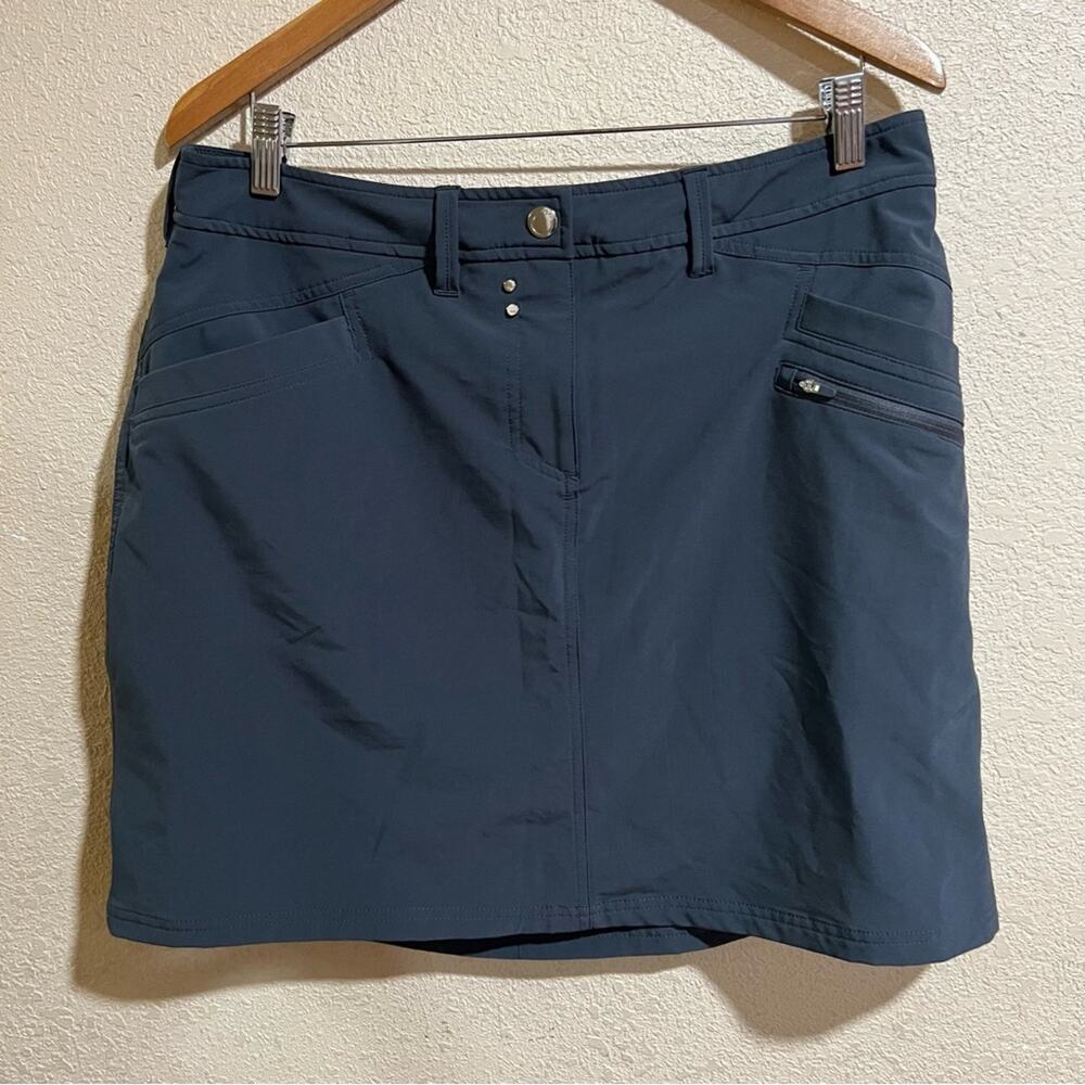 Nivo by lanctot charcoal gray golf skirt with shorts - skort 12